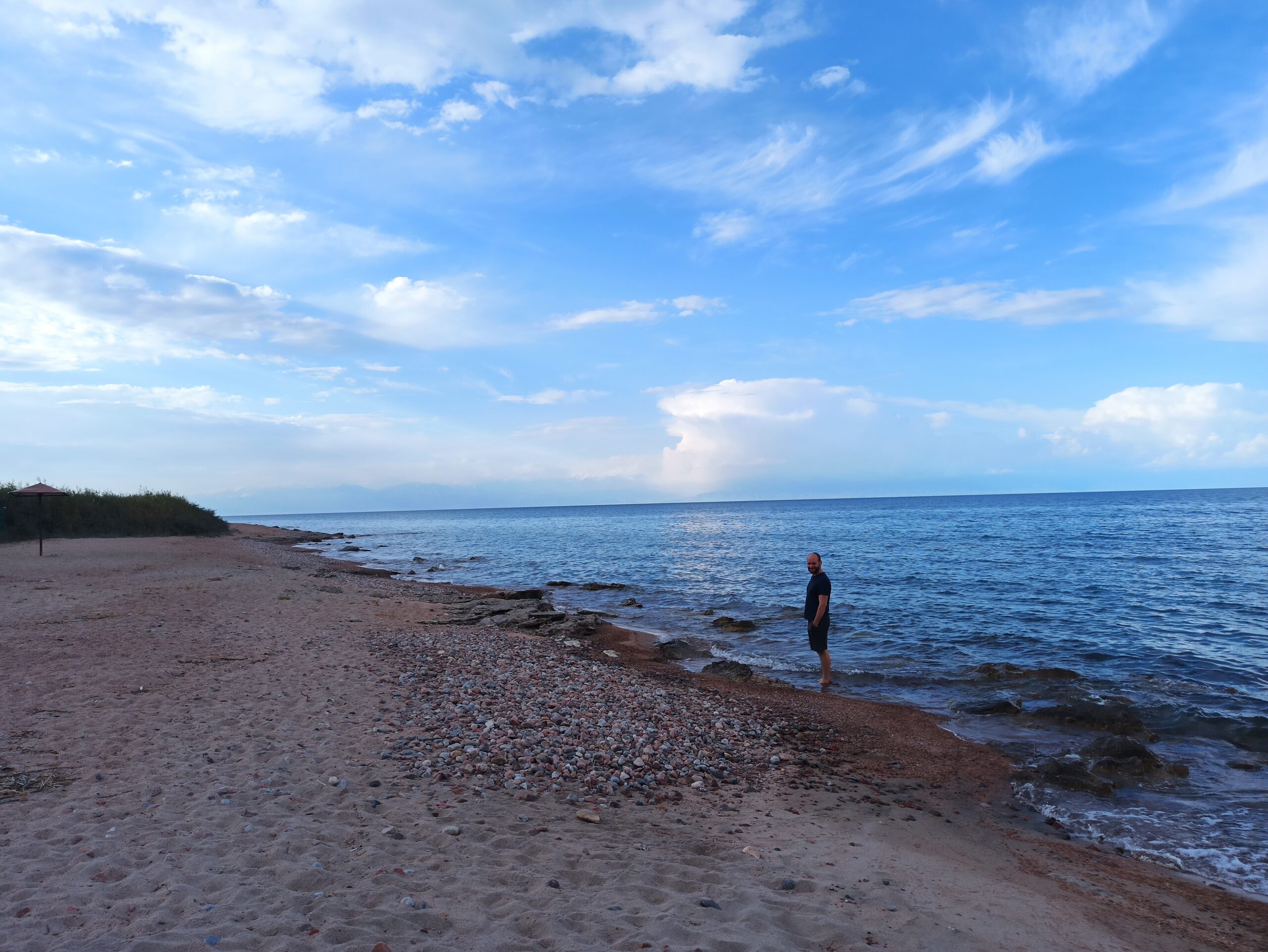 Dipping the toes in Issyk-Köl